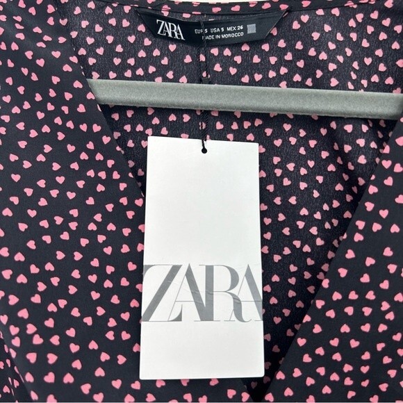 Zara Mini Heart Mini Dress SIZE S - Picture 5 of 11